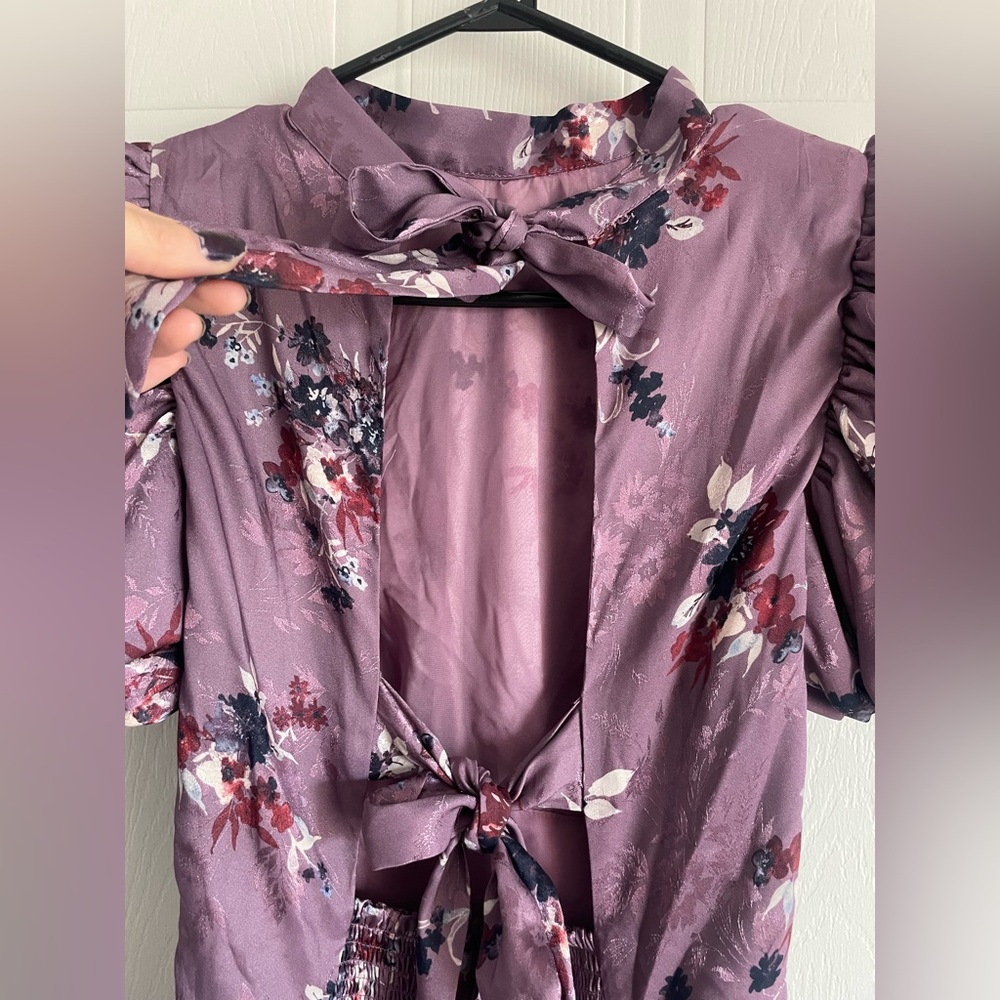 Floral Regencycore Puff Sleeve Midi Dress S RW&CO - Picture 8 of 17